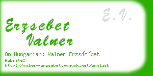 erzsebet valner business card